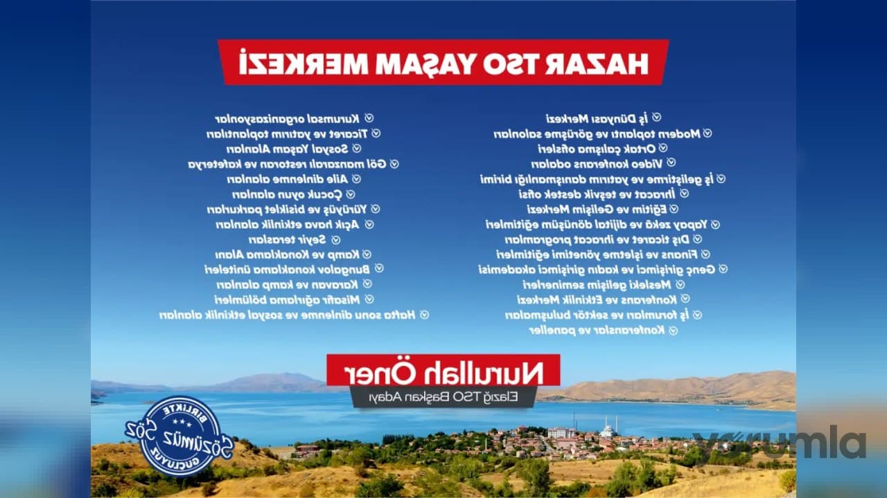 Elazığ TSO Başkan Adayı Nurullah Öner’den Hazar TSO Yaşam Merkezi Projesi