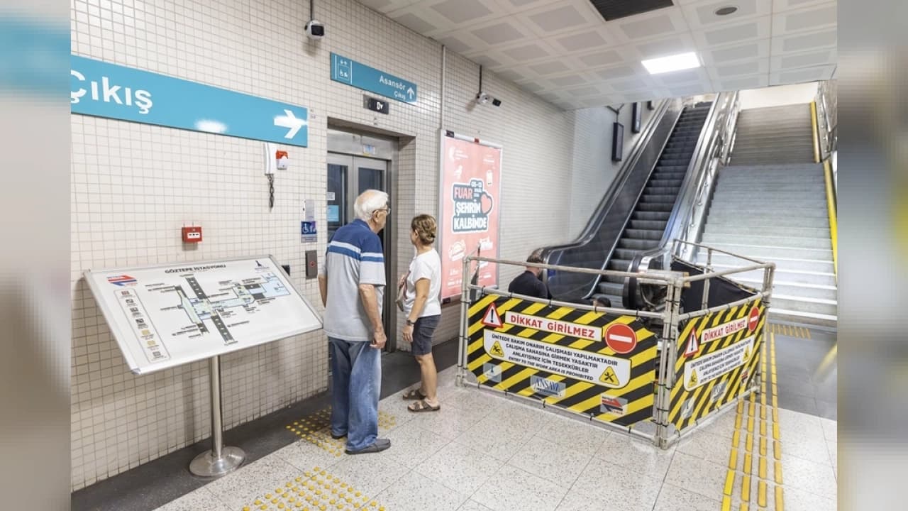 İzmir Metro’da Yürüyen Merdiven ve Asansörler İçin Sıkı Denetim: Aktiflik Oranı Yüzde 93