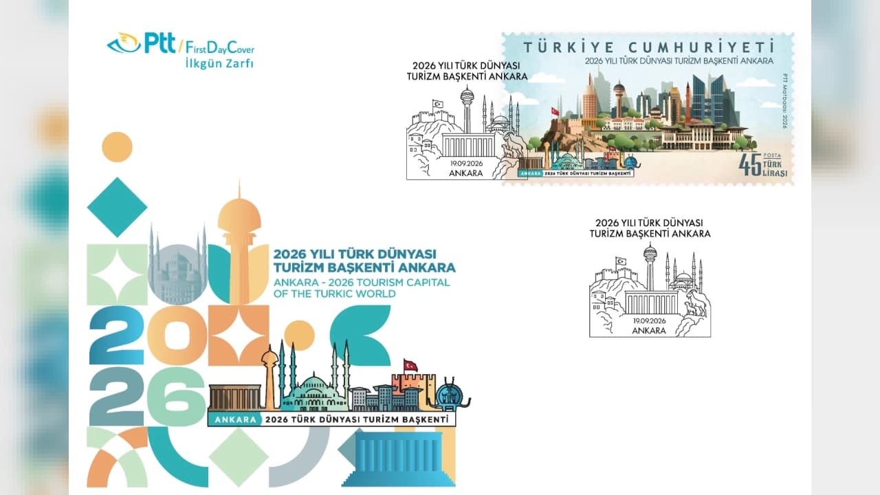 PTT'den "2026 Yılı Türk Dünyası Turizm Başkenti Ankara" Anma Pulu