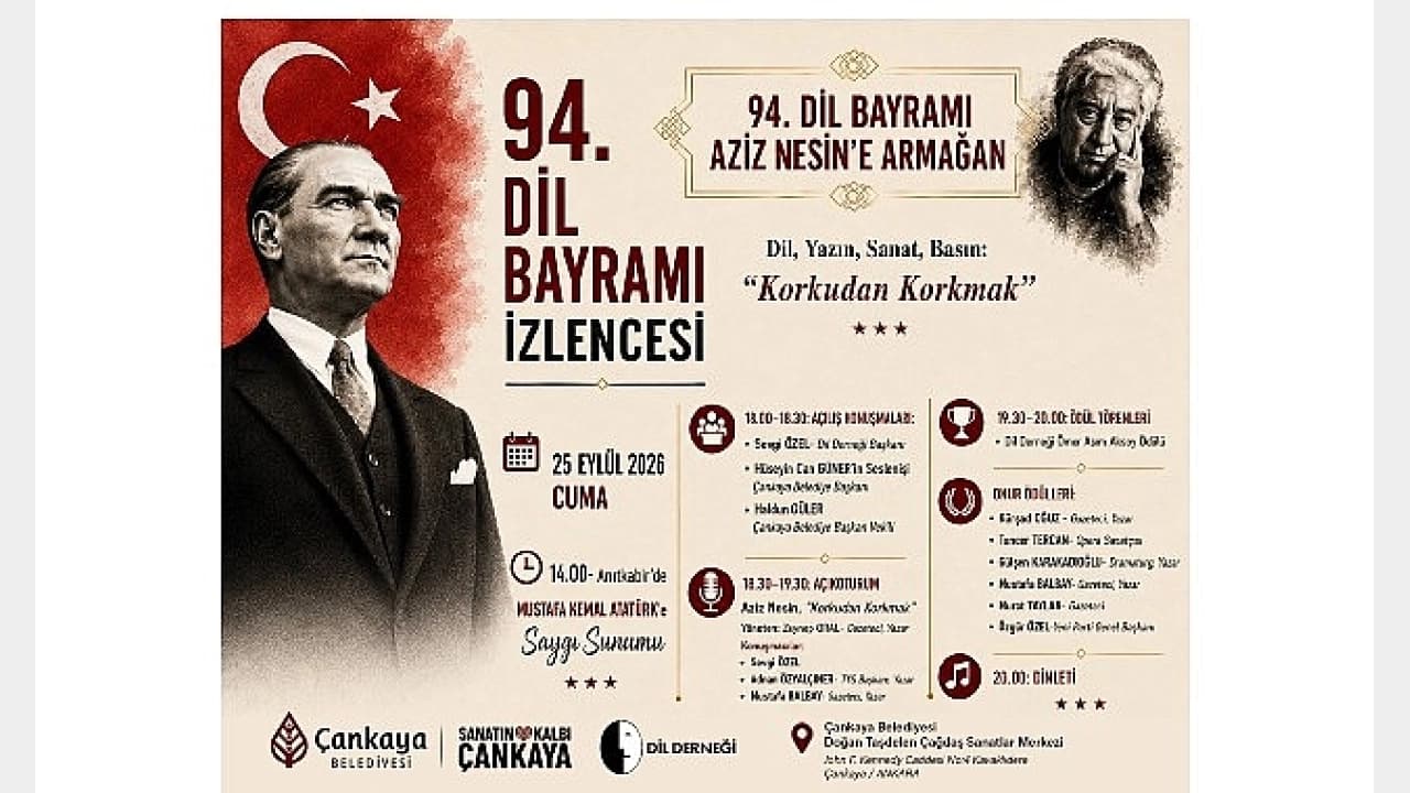 94. Dil Bayramı Ankara’da Başlıyor: "Korkudan Korkmak" Temasıyla Aziz Nesin’e Armağan Edilecek