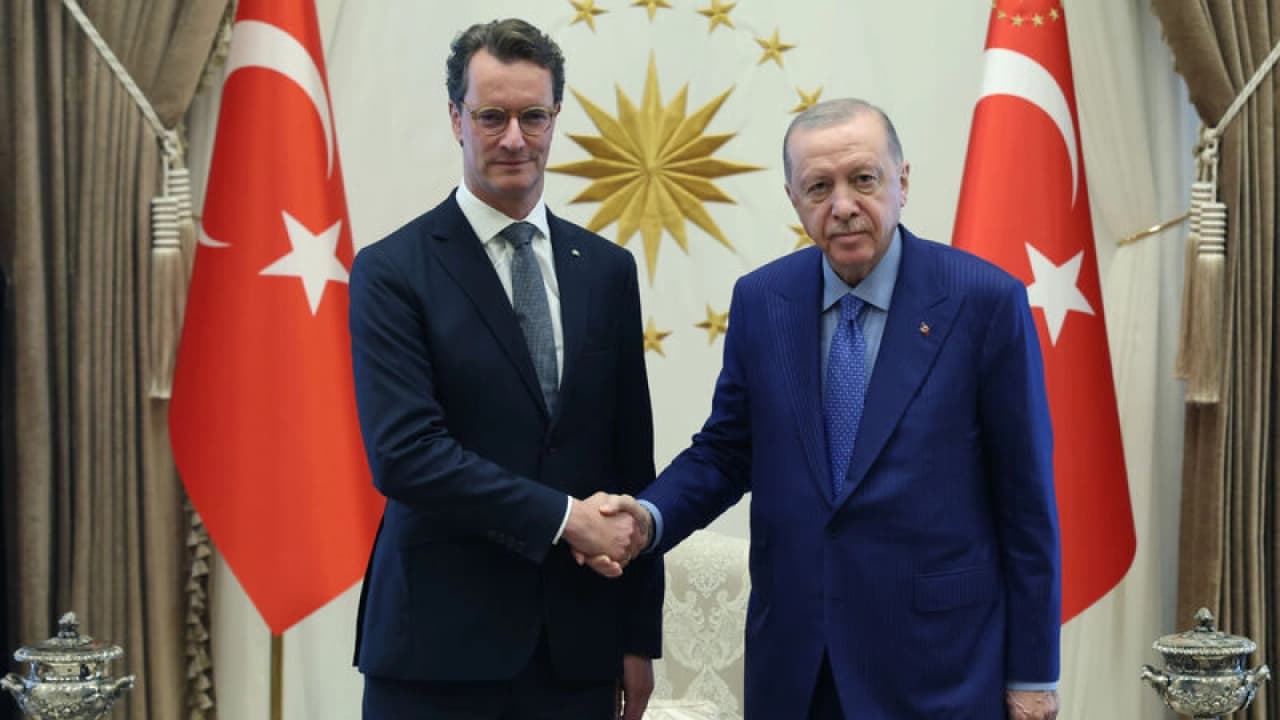 Cumhurbaşkanı Erdoğan, Kuzey Ren-Vestfalya Başbakanı Wüst'ü Beştepe'de Kabul Etti