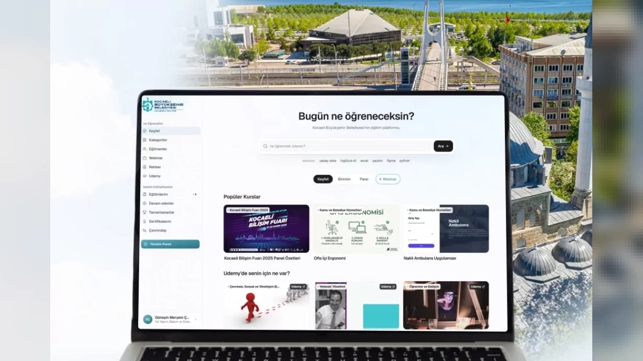 Kocaeli Büyükşehir Belediyesi'nden 500 Personeline Udemy Business ile Dijital Eğitim