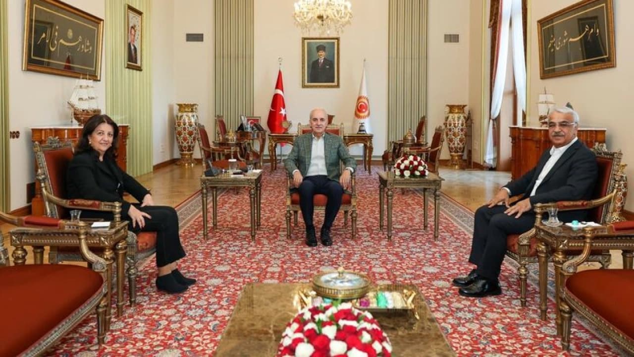 DEM Parti İmralı Heyeti TBMM Başkanı Numan Kurtulmuş ile Bir Araya Geldi