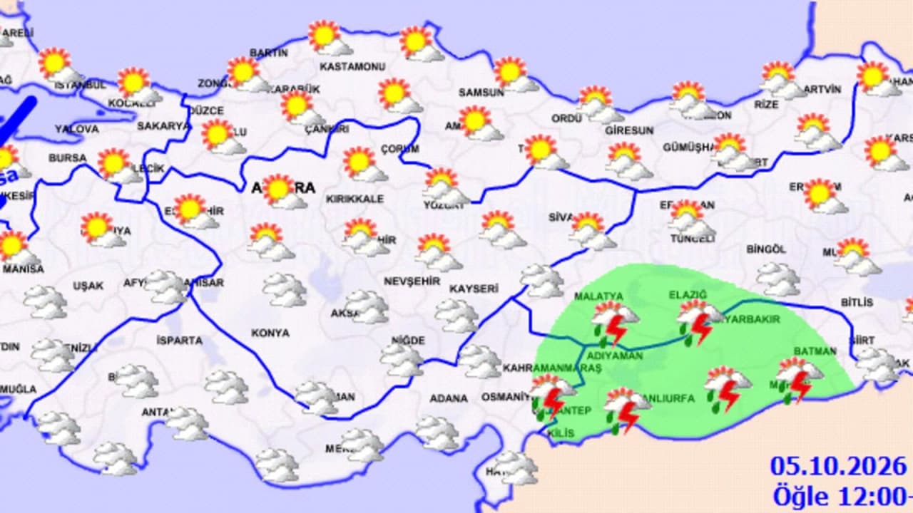 Meteoroloji'den Sağanak ve Kuvvetli Rüzgar Uyarısı: Sıcaklıklar Mevsim Normallerinin Altında