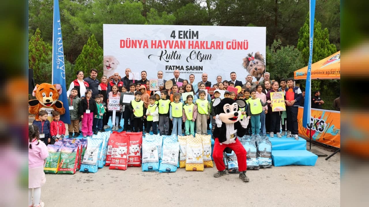 Gaziantep'te çocuklara yönelik hayvan sevgisi etkinliği düzenlendi