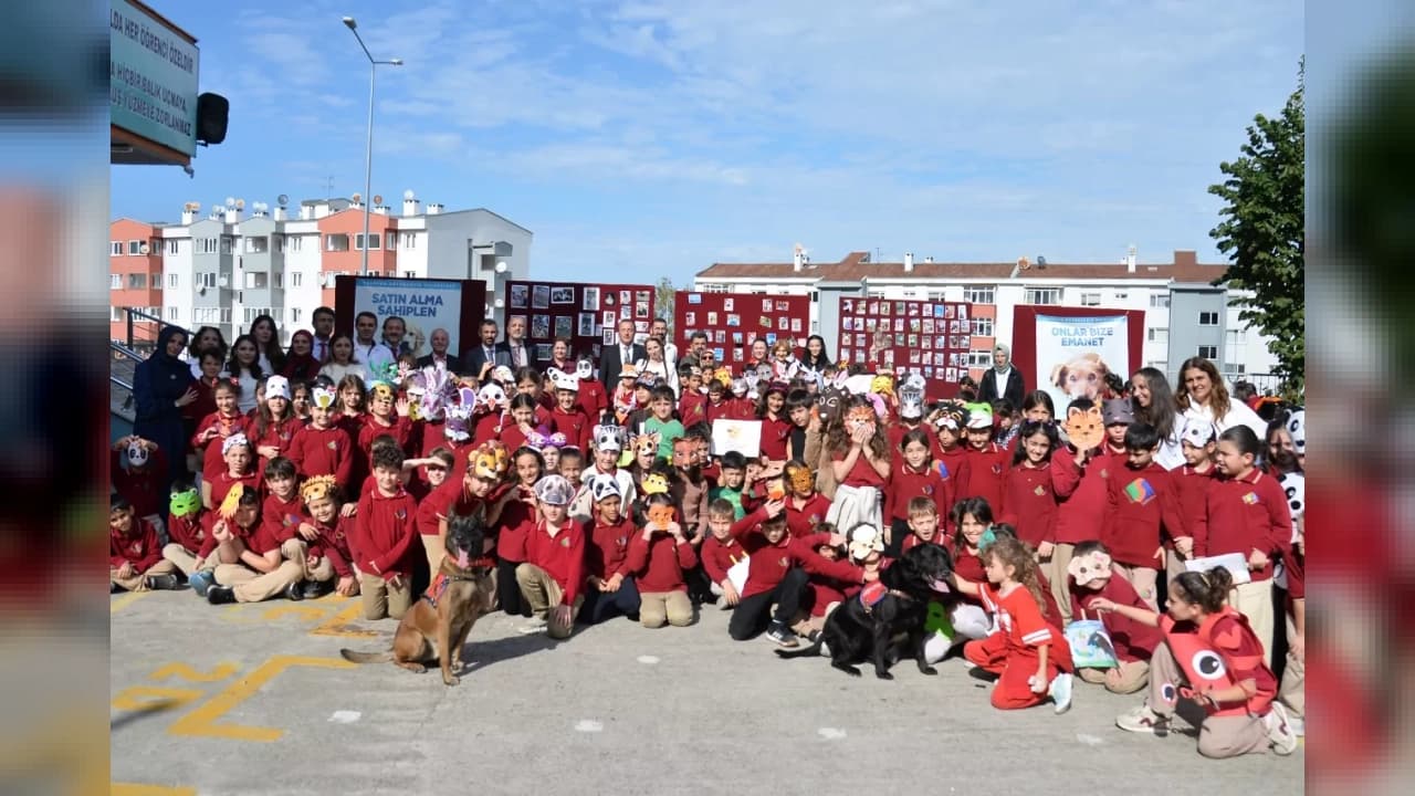 Trabzon'da öğrenciler hayvan koruma gününde kulübeleri boyadı