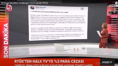 RTÜK'ten Halk TV'ye Şok Ceza: Sinan Ateş Haberine Ağır Para Cezası Kesildi